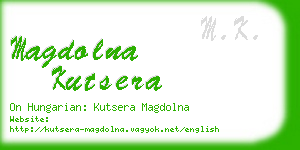 magdolna kutsera business card